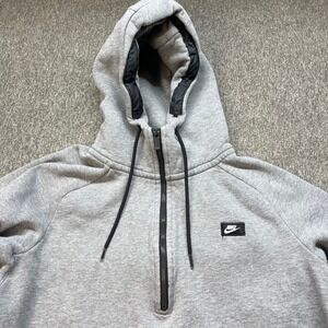 Nike Men's Cotton Blend 1/4 Zip Hoodie Athletic Pullover Size L 885969